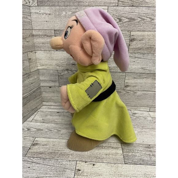 Disney Store Dopey Seven Dwarfs Snow White Plush 11" Soft Doll Toy Stands - Picture 2 of 5